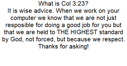 What is Col 3:23?